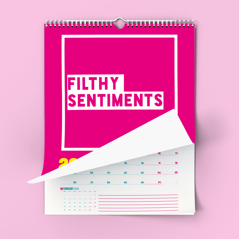 Colourful Pink 2026 Filthy Sentiments Wall Calendar #1 image